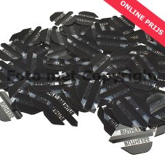 Ruthless Panel Flight Transparant Black - Dart Flights | STD